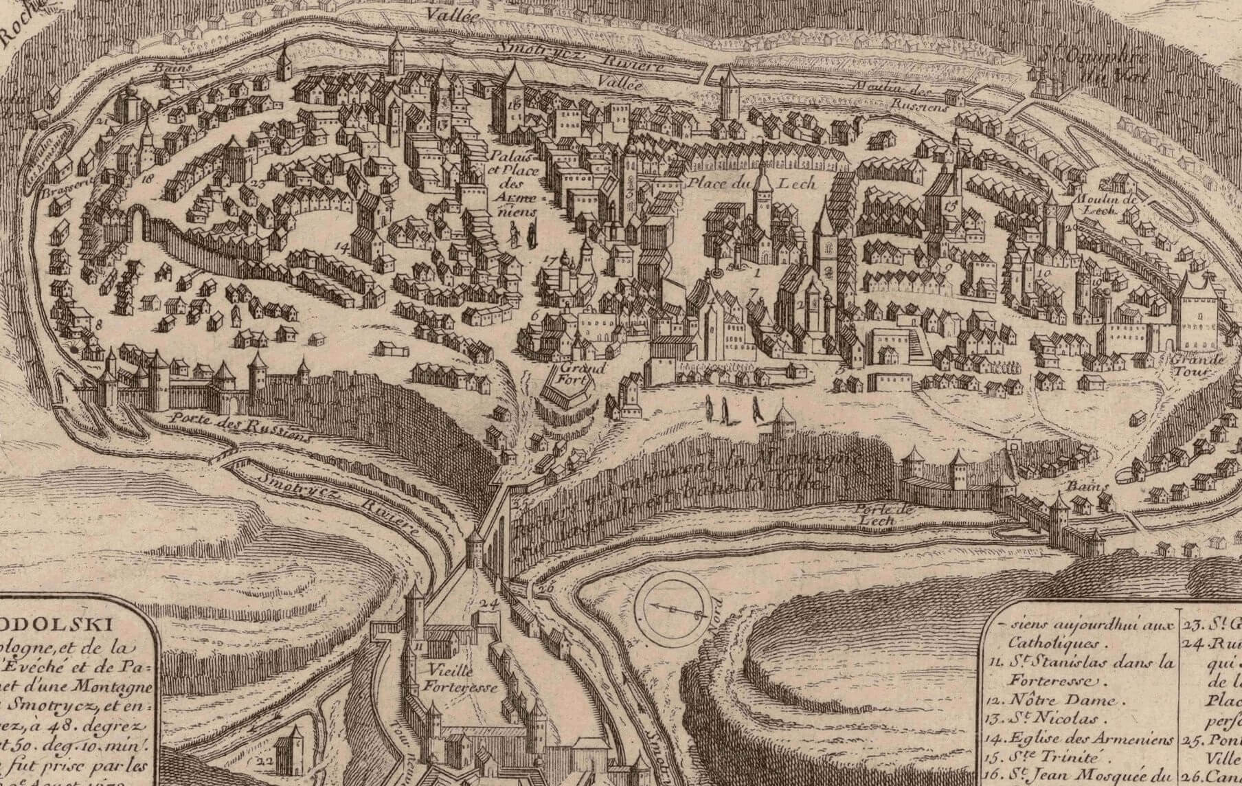 carte de Kaminiec en Ukraine